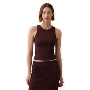 GAP 886602-02 Strečový crop top Hnědá