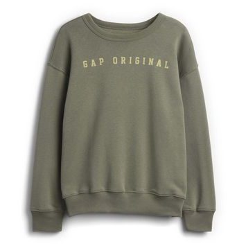 GAP 887333-03 Dětská mikina s logem Zelená