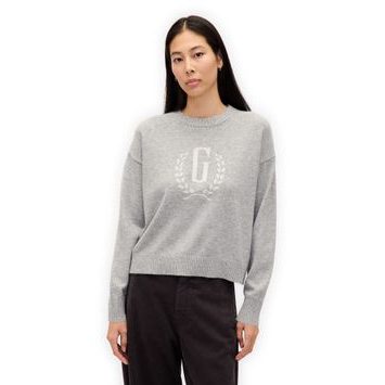 GAP 843751-00 Svetr s příměsí vlny Šedá