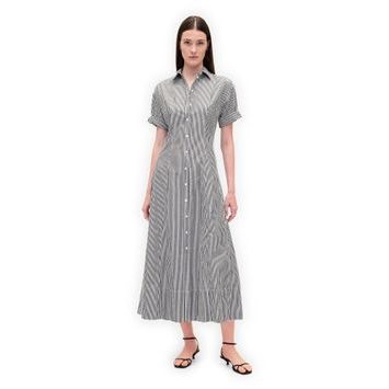 GAP 797875-00 Košilové popelínové midi šaty Bílá