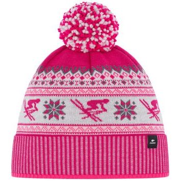 EISBÄR Retroski Pompon MÜ Pink-Grau