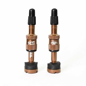 E*THIRTEEN Presta Quickfill Tubeless Valves | Gen2 | 16-24mm Depth | 2 Pieces | Bronze