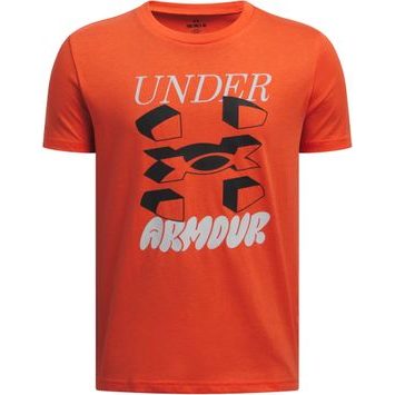 UNDER ARMOUR UA B SPLIT BIG LOGO SS oranžová