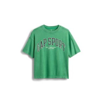 GAP Dětské oversize tričko Gap Sport Zelená