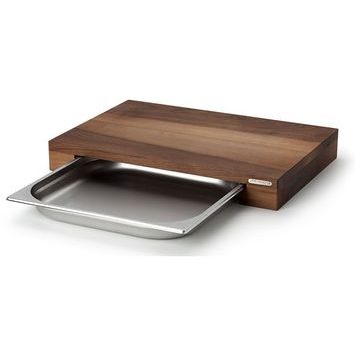 CONTINENTA Prkénko na krájení 48 cm se zásuvkou ořechové dřevo