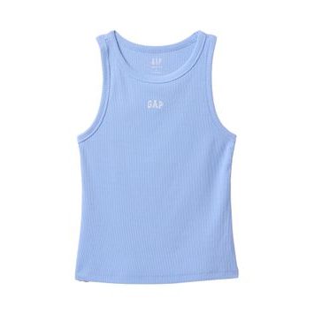 GAP Žebrovaný top s logem Americana Modrá