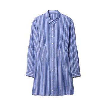 GAP Košilové popelínové mini šaty Modrá