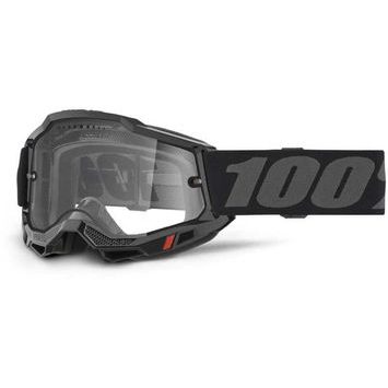 100% ACCURI 2 ENDURO MTB Goggle Black - Clear Lens