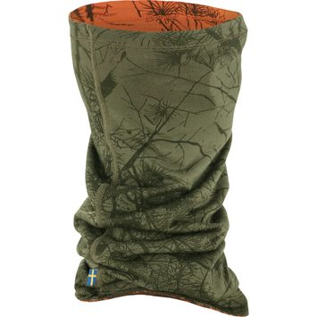FJÄLLRÄVEN Lappland Neck Gaiter, Green Camo-Orange Multi Camo