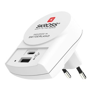 SKROSS DC55 USB A+C nabíjecí adaptér EU, 27W, typ C