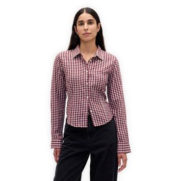 GAP 799691-02 Flanelová crop košile Růžová