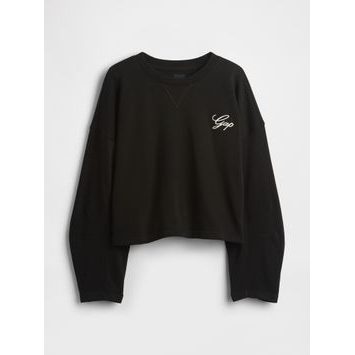 GAP Oversize mikina VintageSoft Americana Černá