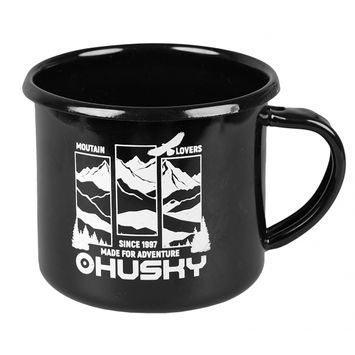 HUSKY PLECHOVÝ HRNEK HORY-ČERNÝ