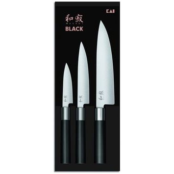 KAI WASABI BLACK Sada 3 nožů (6710P, 6715U, 6720C)