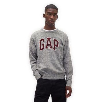 GAP 789791-02 Svetr s logem Šedá