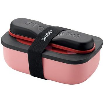 GUZZINI Food box with cutlery Store&Go pink