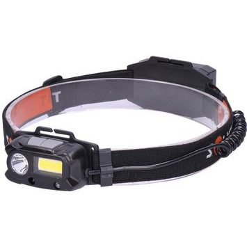 SOLIGHT WN30 LED čelová nabíjecí svítilna, 3W + COB,150 + 60lm, Li-Ion