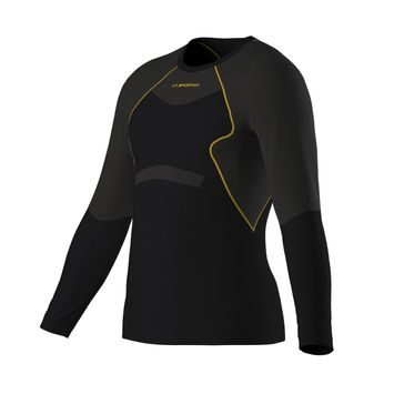 LA SPORTIVA Wool40 Aero Longsleeve M Black/Yellow