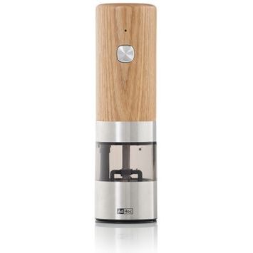 ADHOC i.Mill, dobíjecí na USB-C, jasan/nerez/akryl, 17 cm