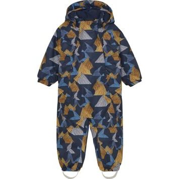 COLOR KIDS Coverall W. 2 ZIP- AOP-Orange Pop