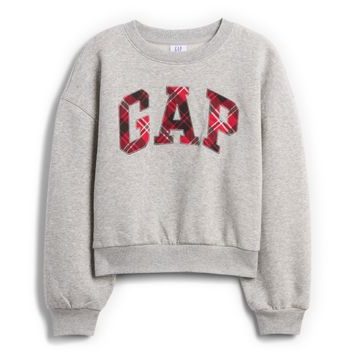 GAP 839163-04 Dětská oversize mikina s logem Šedá