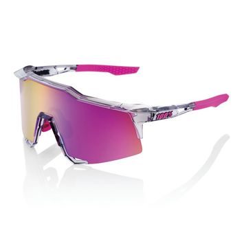 100% SPEEDCRAFT - Polished Translucent Grey - Purple Multilayer Mirror Lens