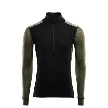 ACLIMA Hiking Crew Neck shirt, Man Jet Black / zelená/ Dill