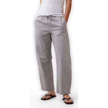 GAP 874425-03 Khaki kalhoty High Rise easy barrel Šedá