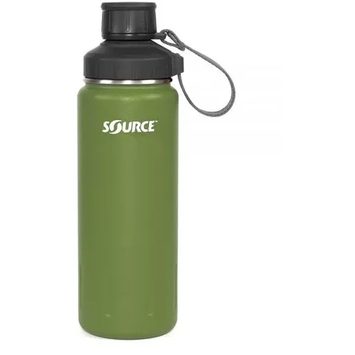 SOURCE TERRAIN-Stainless steel vacuum insulated bottle 710ml Moss Green strap Fresco Green