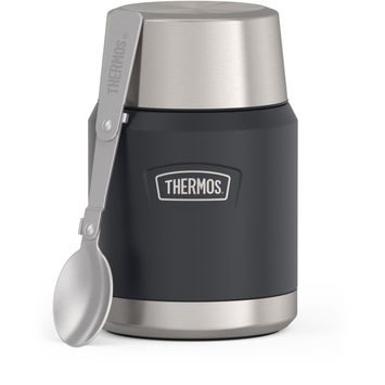 THERMOS Termoska na jídlo se skládácí lžící a šálkem 470 ml - granite (žulová)