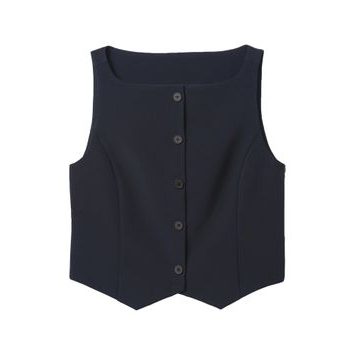 GAP Zkrácená vesta Tmavě modrá