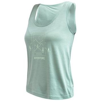 SENSOR MERINO AIR SAY YES dámské triko bez rukávu basil green