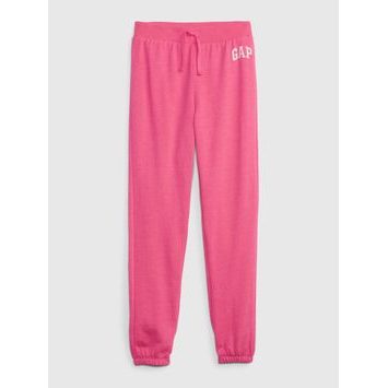GAP 842412-02 Dětské tepláky joggers logo french terry Růžová
