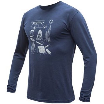 SENSOR MERINO ACTIVE OUTSIDE pánské triko dl.rukáv deep blue