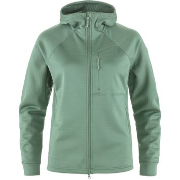 FJÄLLRÄVEN Abisko Grid Fleece Hoodie W Patina Green