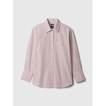 GAP Popelínová oversize košile Big Shirt Červená