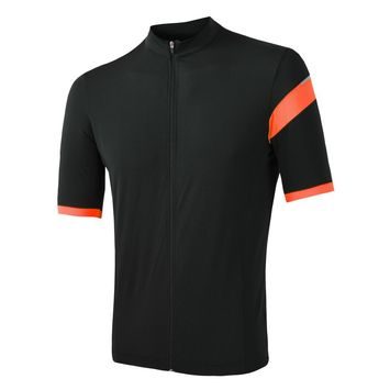 SENSOR CYKLO CLASSIC pánský dres kr.rukáv celozip černá/oranžová