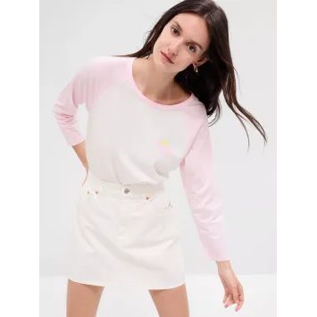 GAP 661029-02 Tričko s retro logem Růžová