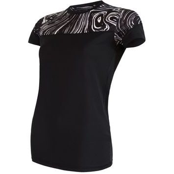 SENSOR COOLMAX IMPRESS dámské triko kr.rukáv černá/sea