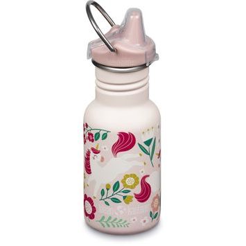 KLEAN KANTEEN Kid Classic Narrow 12oz (w/Kid Sippy Cap) - leaping unicorns 355 ml