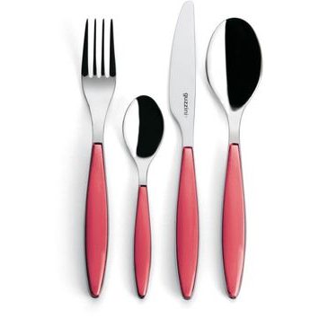 GUZZINI Set of cutlery Feeling 24 pcs red