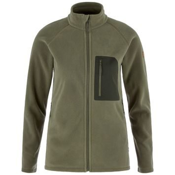 FJÄLLRÄVEN Kaipak Fleece W Laurel Green-Deep Forest