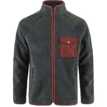 FJÄLLRÄVEN Vardag Pile Fleece M Dark Grey-Maroon
