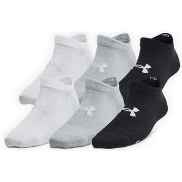 UNDER ARMOUR Yth Essential No Show 6pk-BLK/WHT/GRY