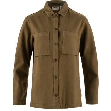 FJÄLLRÄVEN Singi Flannel Overshirt W Wood Brown