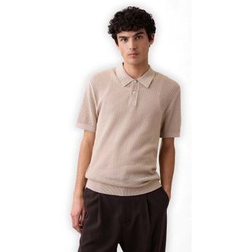 GAP 887946-02 Háčkované polo tričko Béžová
