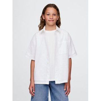 GAP 707785-02 Dětská lněná košile Bílá