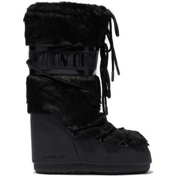 MOON BOOT ICON FAUX FUR, BLACK