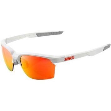 100% SPORTCOUPE MATTE WHITE - HYPER RED MULTILAYER MIRROR LENS