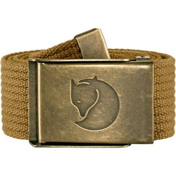FJÄLLRÄVEN Canvas Brass Belt 4 cm Buckwheat Brown